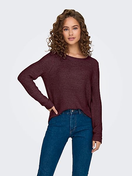 ONLY Strickpullover "ONLGEENA XO L/S PULLOVER KNT NOOS" mit Rundhalsausschn günstig online kaufen