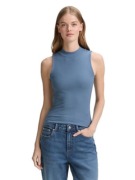 TOM TAILOR Denim T-Shirt mit Rippstruktur günstig online kaufen