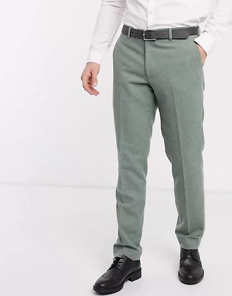 Harry Brown – Wedding – Tweed-Anzughose mit schmalem Schnitt-Grün günstig online kaufen