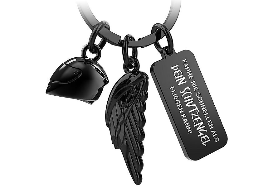 FABACH Schlüsselanhänger Motorrad mit Motorradhelm & Flügel - Glücksbringer günstig online kaufen