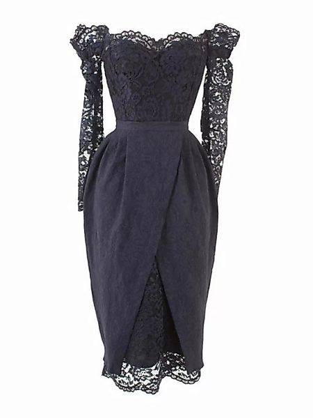 RUA & RUA Abendkleid Kleid aus Spitze Bustierkleid Midikleid Schulterfrei günstig online kaufen