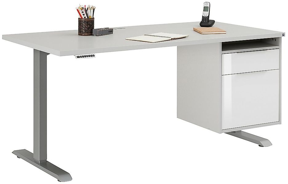 Maja Möbel Schreibtisch el. höhenverstellbar mit Hängecontainer, einzigarti günstig online kaufen