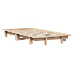vidaXL Bett Massivholzbett ohne Matratze 75x190 günstig online kaufen