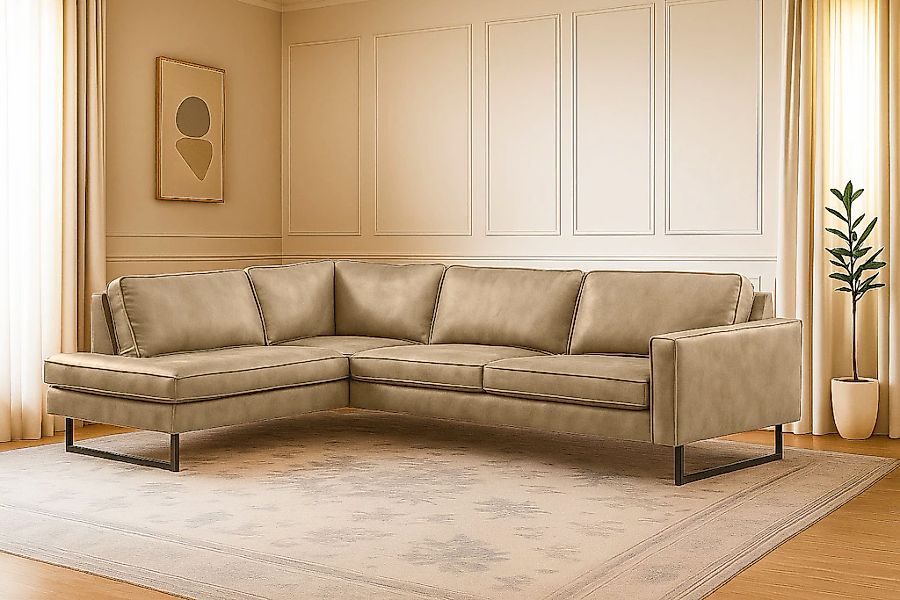 Home affaire Ecksofa "Pinto, 290 cm, Cord, Chenille, Lederoptik, Ottomane l günstig online kaufen