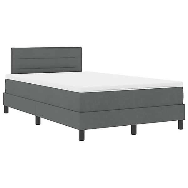 vidaXL Boxspringbett mit Matratze Dunkelgrau 120 x 190 cm Stoff 3338595 günstig online kaufen