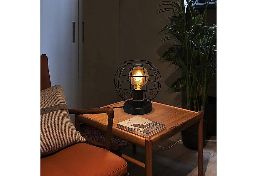 Nettlife Tischleuchte Tischlampe Vintage Schwarz E27 Metall, mit Schalter, günstig online kaufen