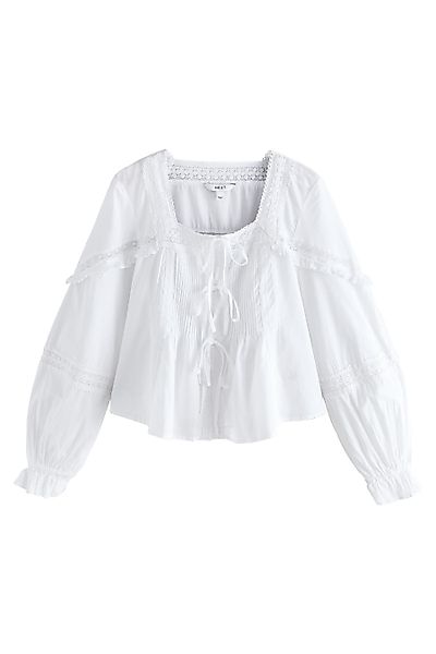 Next Langarmbluse Langärmelige Bluse im Prairie-Stil günstig online kaufen