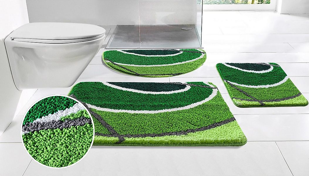 my home Badematte Juna mit Muster, Badvorleger, Badezimmer Teppich, Duschvo günstig online kaufen