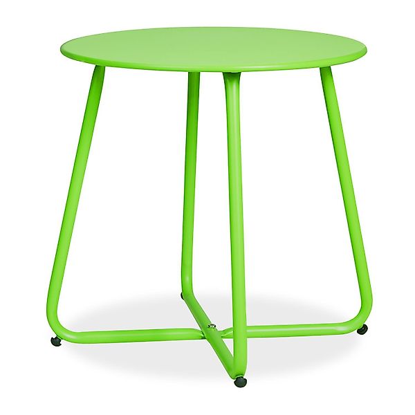 Homestyle4u Beistelltisch Gartentisch Rund Metall Balkontisch günstig online kaufen