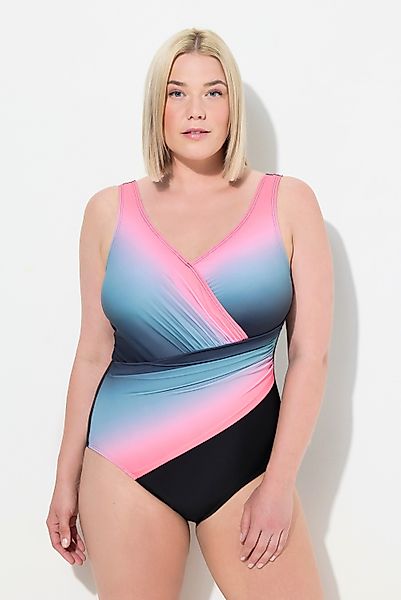 Ulla Popken Badeanzug Badeanzug Farbverlauf drapiert günstig online kaufen