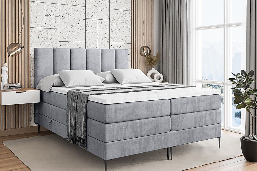 ALTDECOR Boxspringbett BOXI1-F KING (Multipocket-Matratze H4, günstig online kaufen