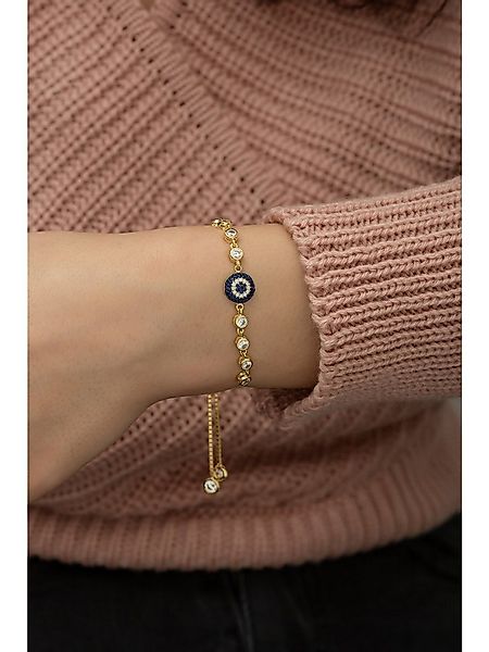 Nisan Ketten und Armband Set, 925 Silber Damenarmband – Vergoldetes Nazar A günstig online kaufen