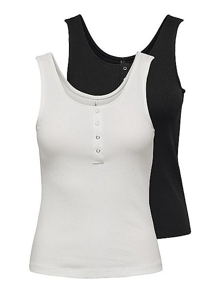 ONLY Ripptanktop ONLSIMPLE LIFE S/L BUTTON TOP JRS CS 2PK (Packung, 2-tlg) günstig online kaufen