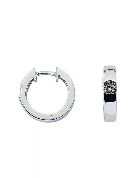 Adelia´s Paar Ohrhänger "925 Silber Ohrringe Creolen Ø 15,5 mm", mit Zirkon günstig online kaufen