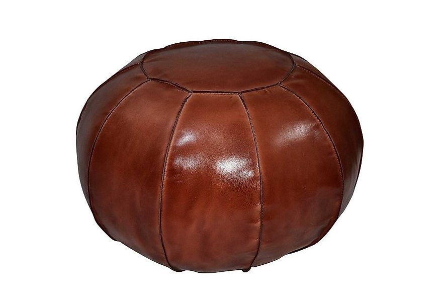 Casa Moro Polsterhocker Orientalischer Echt-Leder Pouf Yuva Karamel (mit Fü günstig online kaufen