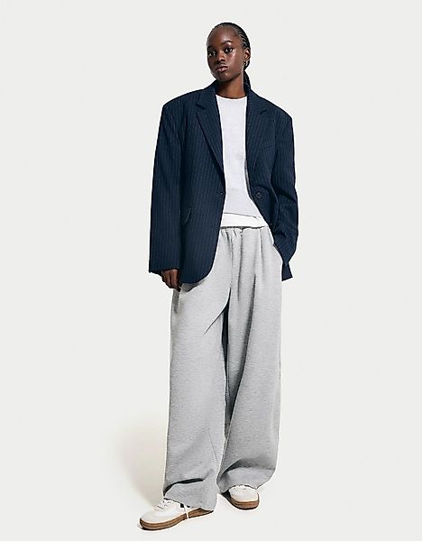 Bershka Wide Leg Hose Mit Weitem Bein Damen 10-12 Grau günstig online kaufen