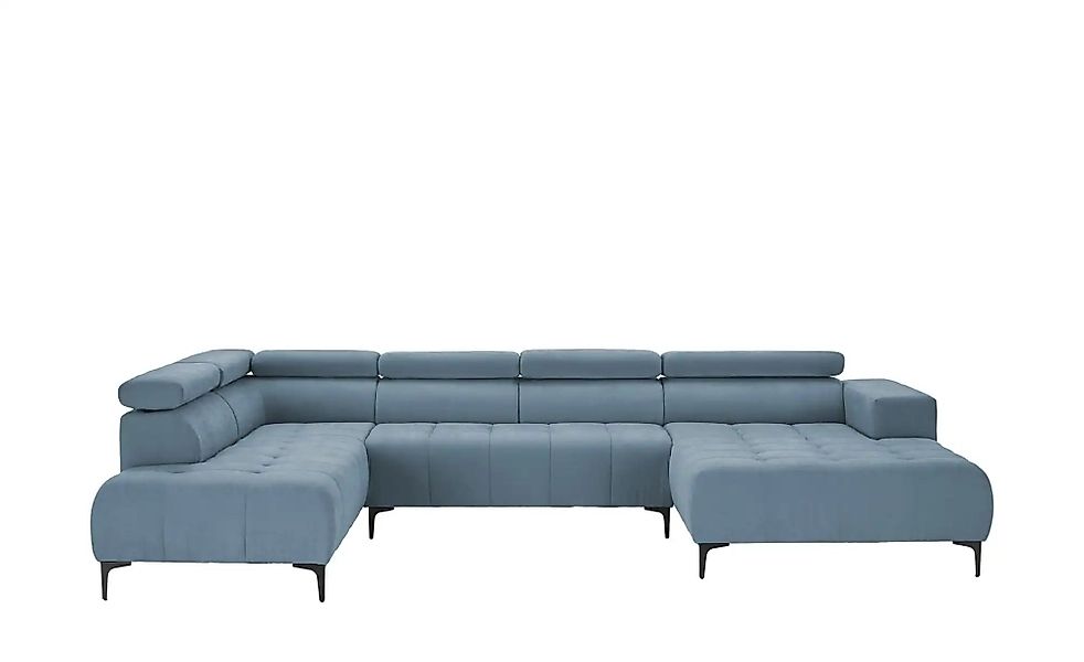 switch Wohnlandschaft  Caro ¦ blau ¦ Maße (cm): B: 350 H: 81 T: 214.0 Polst günstig online kaufen