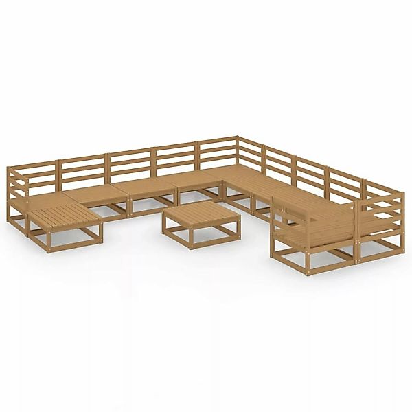 vidaXL 12-tlg Garten-Lounge-Set Massivholz Kiefer Modell 17 günstig online kaufen