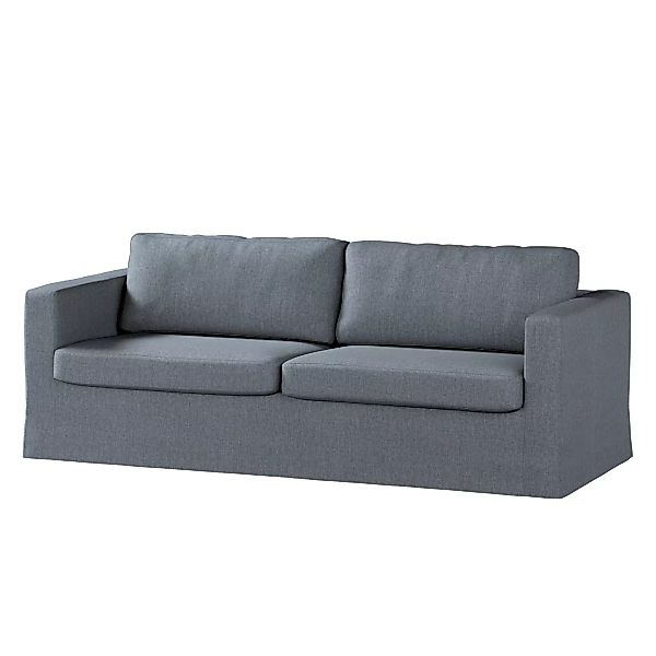 Bezug für Karlstad 3-Sitzer Sofa nicht ausklappbar, lang, grau, Bezug für S günstig online kaufen