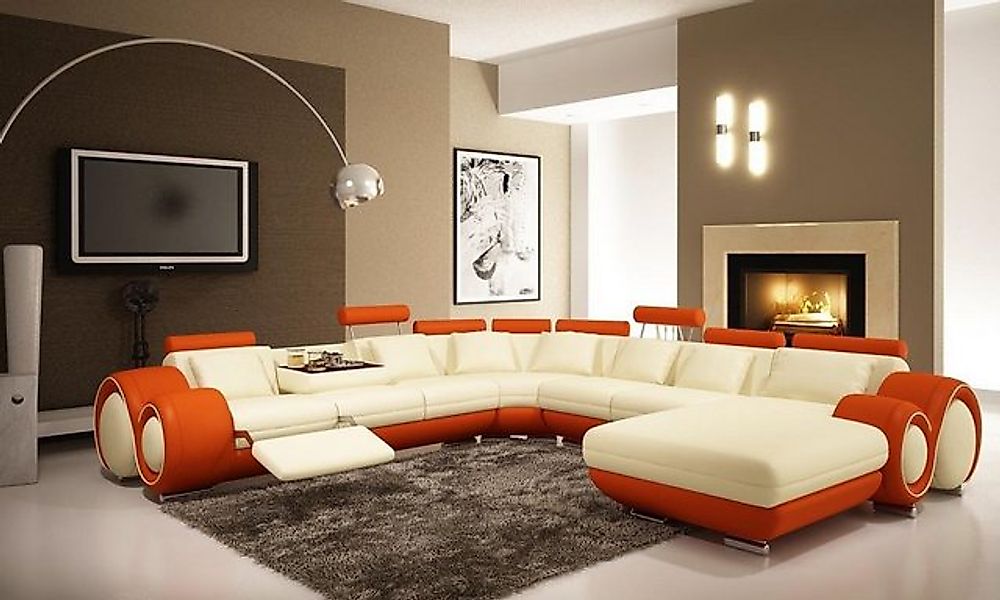 JVmoebel Ecksofa Sofas U Form Sofa Couch Polster Garnitur Wohnlandschaft Le günstig online kaufen