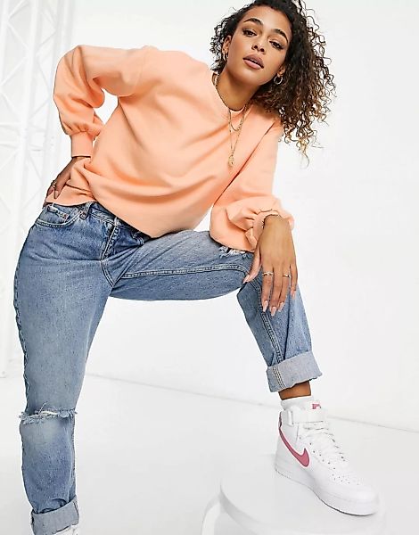 Threadbare – Dixie – Oversize-Sweatshirt in Orangerot günstig online kaufen