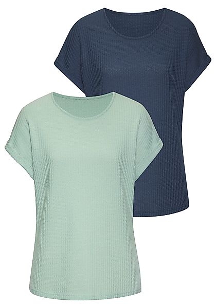 Vivance Kurzarmshirt "aus weicher Piqué-Qualität", (2er-Pack) günstig online kaufen