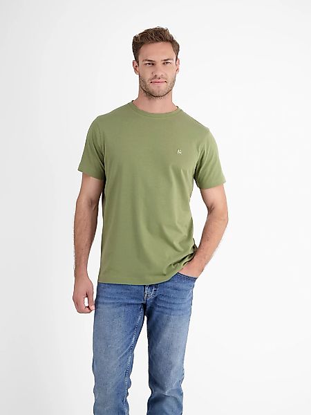 LERROS T-Shirt "LERROS Basic T-Shirt mit Logostitch, unifarben" günstig online kaufen