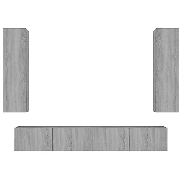 VidaXL 4-tlg. TV-Schrank-Set Grau Sonoma Holzwerkstoff 1 günstig online kaufen