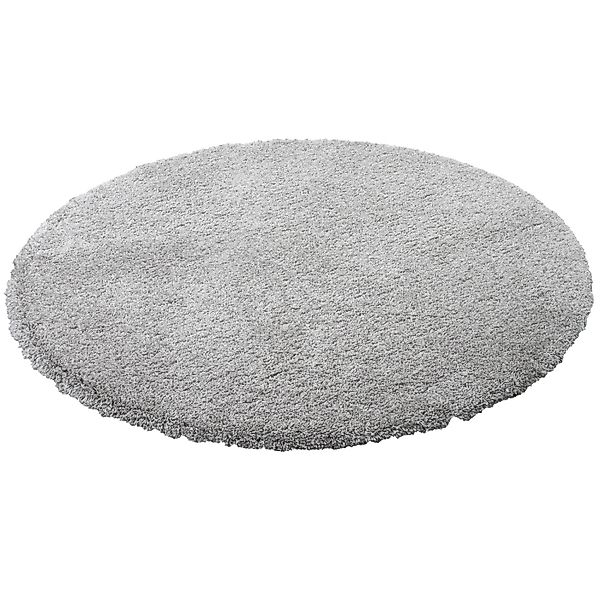 Snapstyle Luxus Hochflor Shaggy Teppich Dream Grau 200cm Rund günstig online kaufen