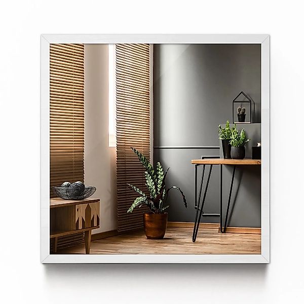 Tulup Spiegel mit Rahmen Stilvolle Rechteckspiegel mit Rahmen 50x50 cm Skan günstig online kaufen