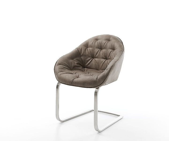 Freischwinger Gaio-Flex Mikrofaser Taupe Vintage Freischwinger flach Edelst günstig online kaufen
