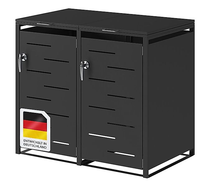 STEELSØN Mülltonnenbox Diorus 120L, abschließbar (Graphitschwarz, verfügbar günstig online kaufen