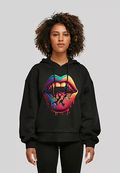 F4NT4STIC Kapuzenpullover Drooling Lips Print günstig online kaufen