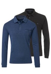 CASAMODA Langarm-Poloshirt 2er Pack Basic (Spar-Set, günstig online kaufen