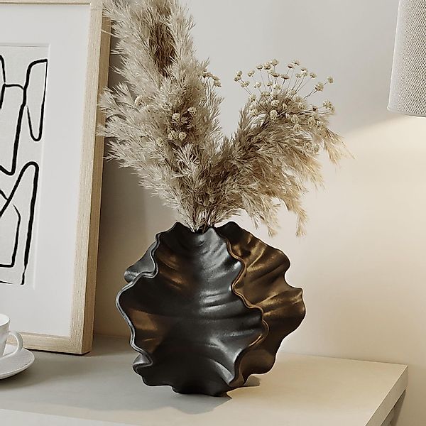 RWEUOQ Dekovase Dekovase Keramik Vase, Walnuss-Vase günstig online kaufen