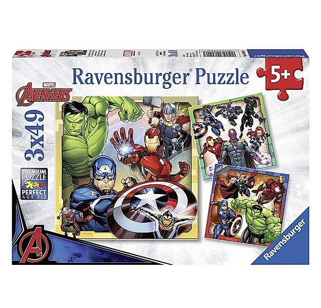 The AVENGERS Puzzle Puzzle Box 3 x 49 Teile Marvel Avengers Ravensburger Su günstig online kaufen