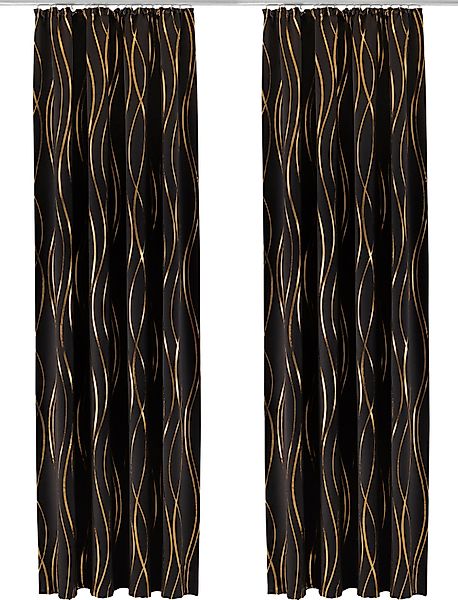 my home Vorhang "Prag" Kräuselband 1 Stk. tlg. Verdunkelungsvorhang, einsei günstig online kaufen