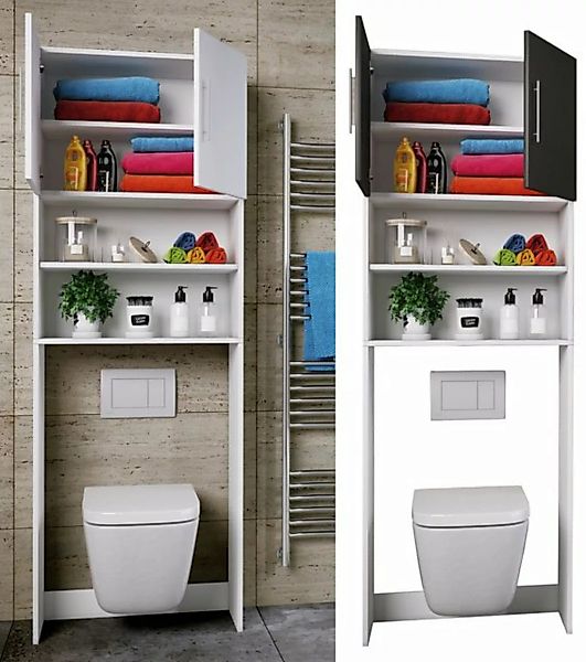 VCM Holz WC Toilette Regal Toilettenüberbau Überbauschrank Wandschrank Tota günstig online kaufen