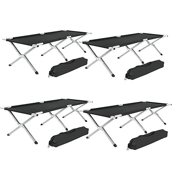 tectake Feldbett 4er Set Feldbett (4er Set, 4-St) mit Aluminiumgestell günstig online kaufen