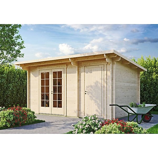Fjordholz Gartenhaus Modell Jacob 44 A mit Abstellraum Farblos Imprägniert günstig online kaufen