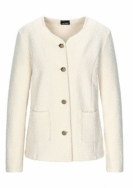 GOLDNER Jackenblazer "Kurzgröße Baumwollblazer mit Glanzdetails" Passformnä günstig online kaufen