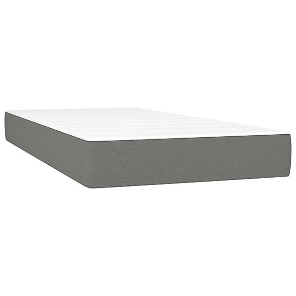 Boxspringmatratze Taschenfederkernmatratze Dunkelgrau 80x200x20 cm Stoff, günstig online kaufen