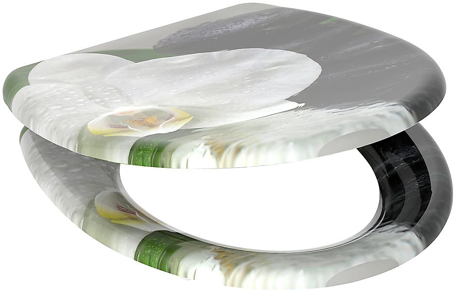 welltime WC-Sitz White Flower, abnehmbar, Absenkautomatik, günstig online kaufen