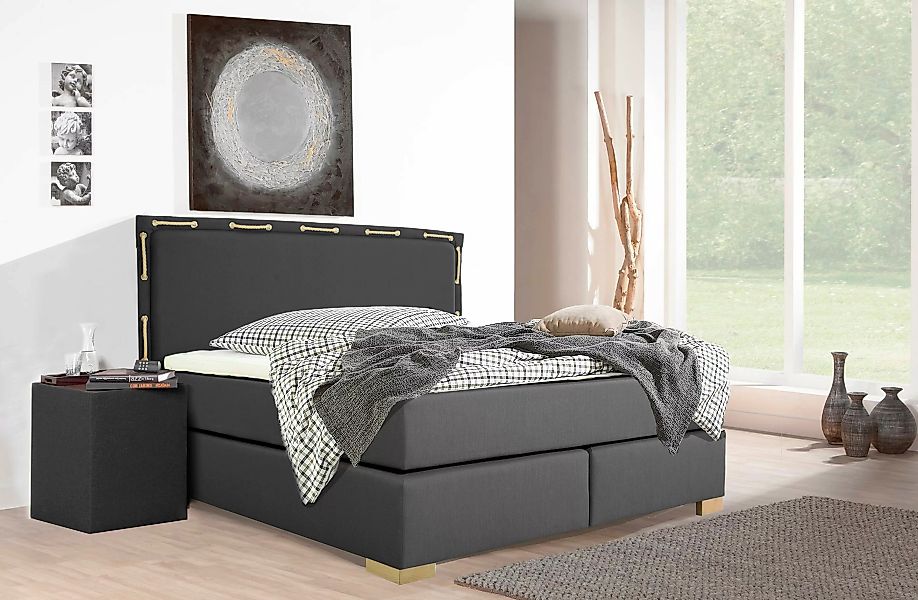 Home affaire Boxspringbett ""Marlou"", inkl. Topper, 3 Breiten, 3 Härtegrad günstig online kaufen