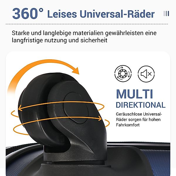 OKWISH Handgepäckkoffer Rollkoffer, Reisekoffer, Handgepäck 4 günstig online kaufen
