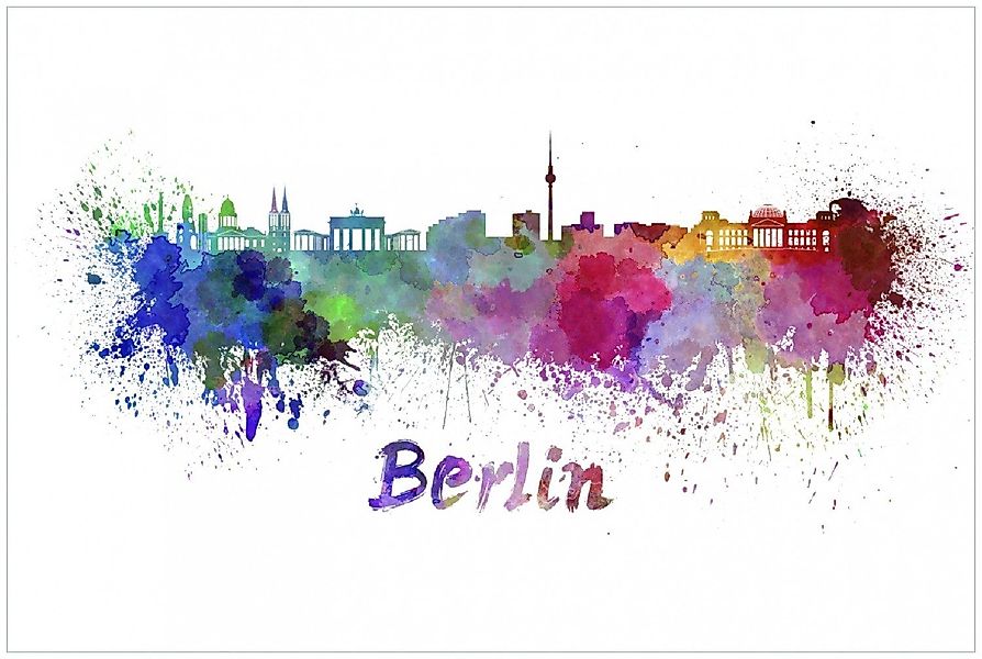 Wallario Poster, Städte als Aquarell - günstig online kaufen