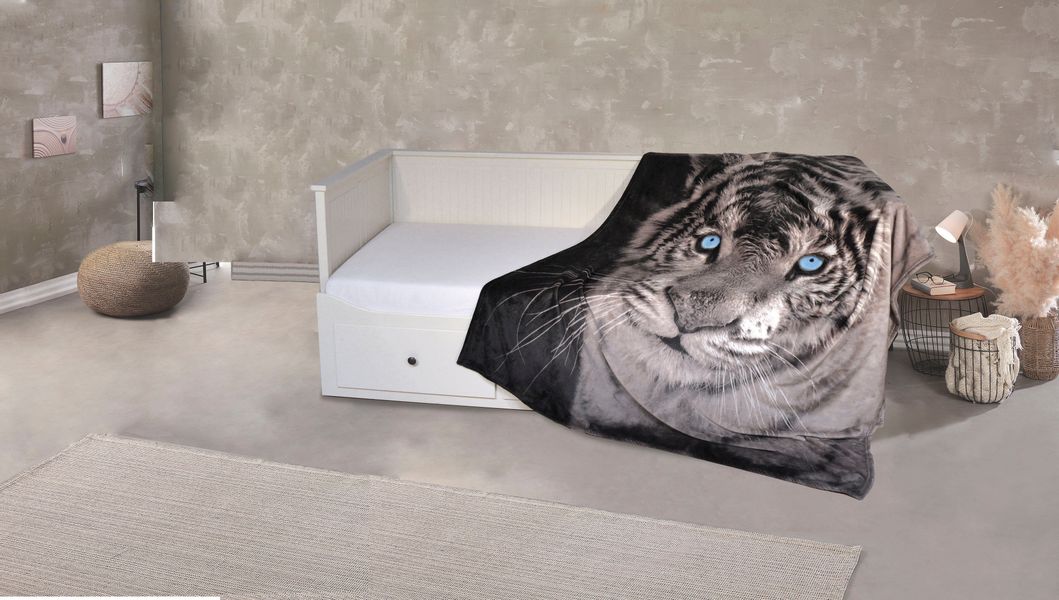 KiNZLER Wohndecke "Mikrofaser Fotodruck "Tiger"" Kuscheldecke, bedruckt, 15 günstig online kaufen