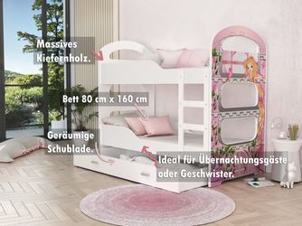 AJKmeble Hochbett 80x160cm und 80x190cm in günstig online kaufen