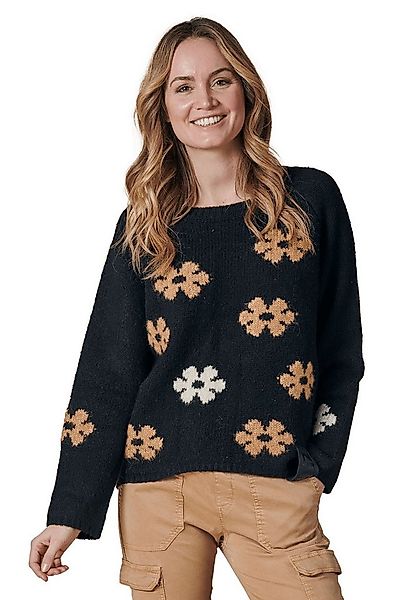 Zhrill Strickpullover ZHISABELLA mit Blumenintarsien günstig online kaufen