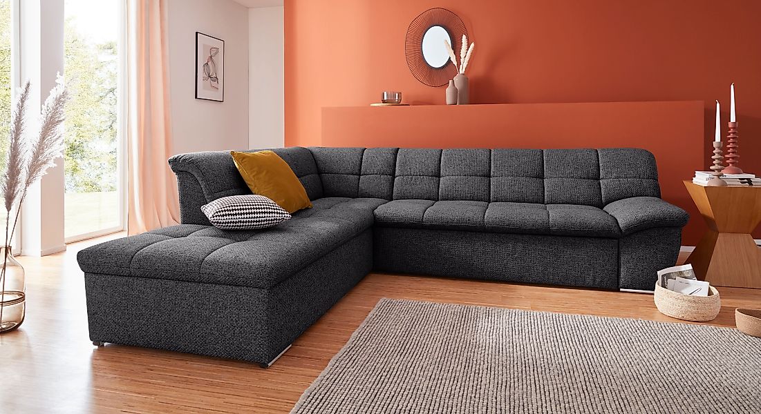 DOMO collection Ecksofa »Lagoa L-Form«, wahlweise mit Bettfunktion, frei im günstig online kaufen